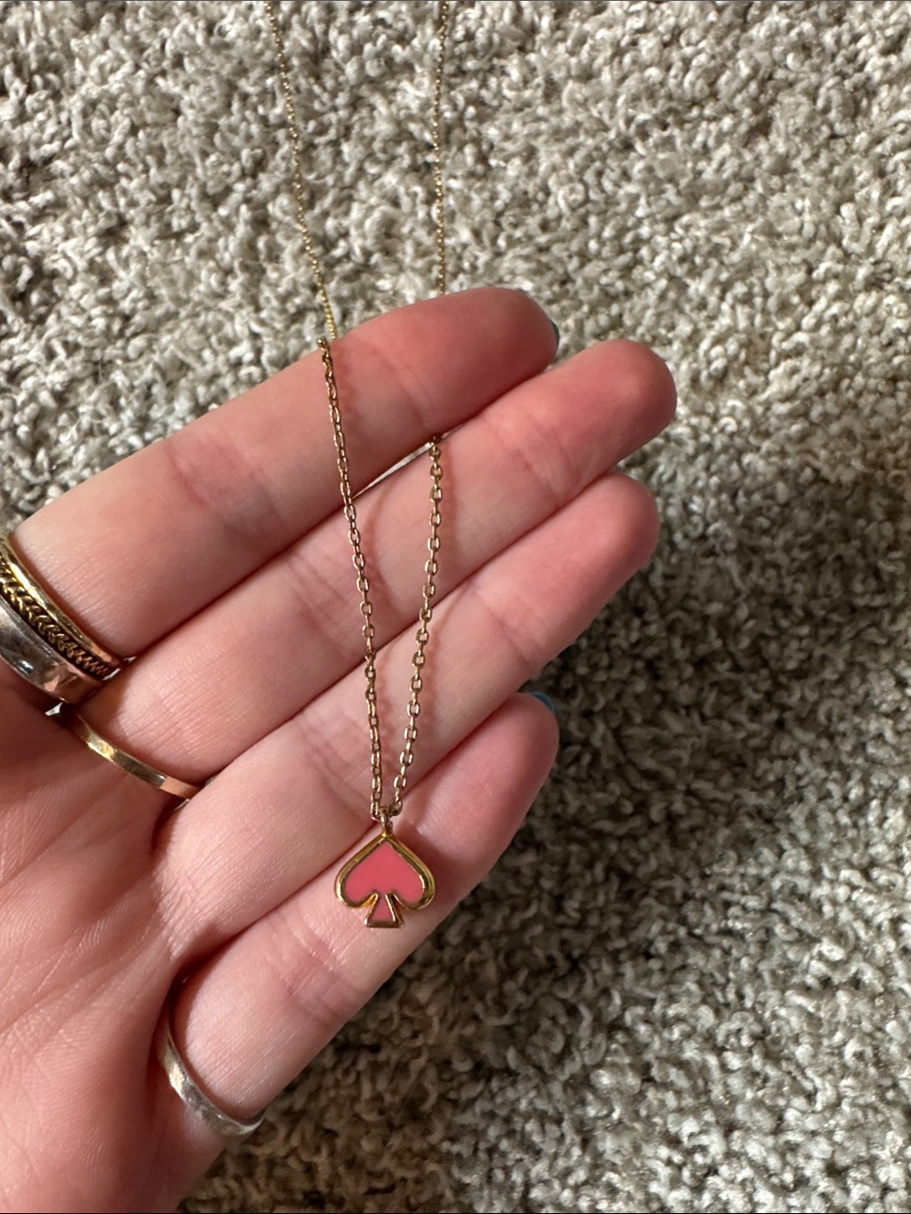 Kate Spade Pink Spade Necklace
